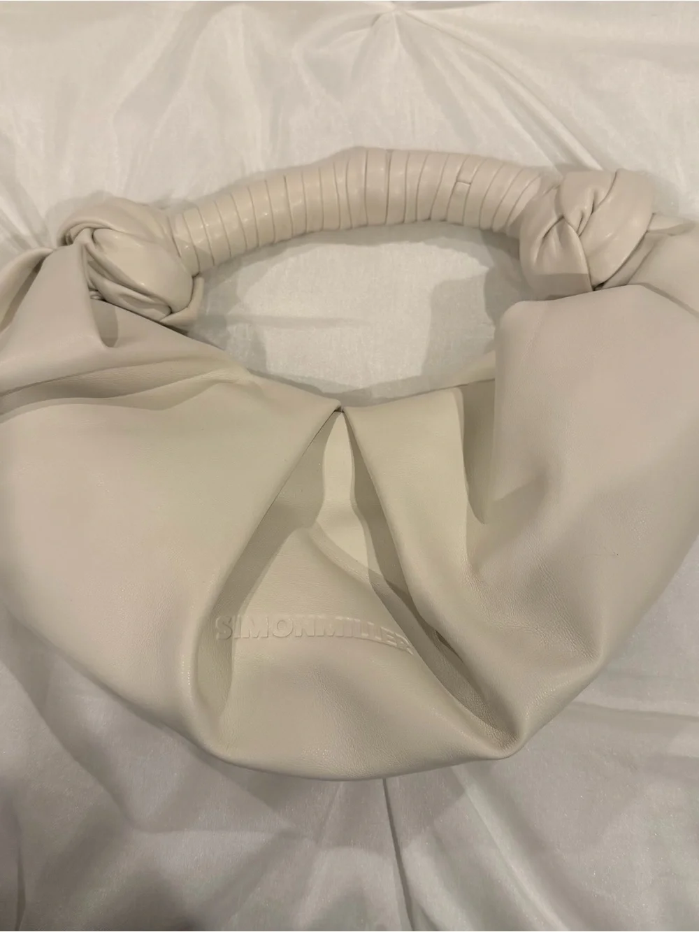 Simon Miller Cream Lopsy Cream Knotted Handle Hobo Bag